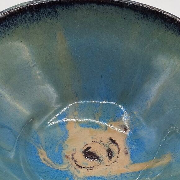 Studio Pottery Small Bowl Trinket Dish Serving Bowl Artist Signed Handmade - Picture 5 of 8